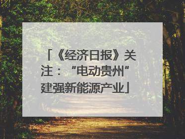 《经济日报》关注：“电动贵州”建强新能源产业