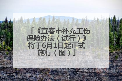 《宜春市补充工伤保险办法（试行）》将于6月1日起正式施行（图）