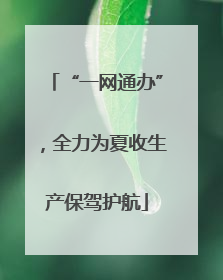 “一网通办”，全力为夏收生产保驾护航