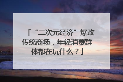 “二次元经济”爆改传统商场，年轻消费群体都在玩什么？