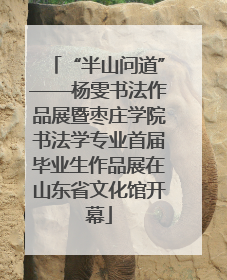“半山问道”——杨雯书法作品展暨枣庄学院书法学专业首届毕业生作品展在山东省文化馆开幕