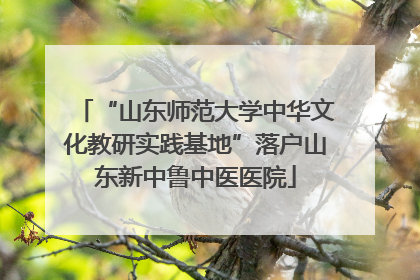 “山东师范大学中华文化教研实践基地”落户山东新中鲁中医医院
