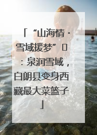 “山海情・雪域援梦”⑪：泉润雪域，白朗县变身西藏最大菜篮子