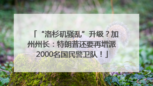 “洛杉矶骚乱”升级？加州州长：特朗普还要再增派2000名国民警卫队！