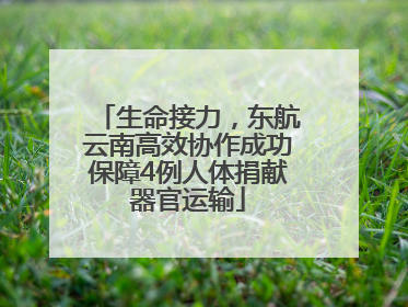 生命接力，东航云南高效协作成功保障4例人体捐献器官运输