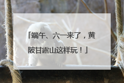 端午、六一来了，黄陂甘露山这样玩！