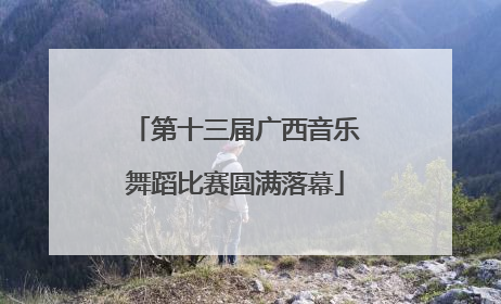 第十三届广西音乐舞蹈比赛圆满落幕