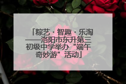 粽艺・智趣・乐淘——洛阳市东升第三初级中学举办“端午奇妙游”活动