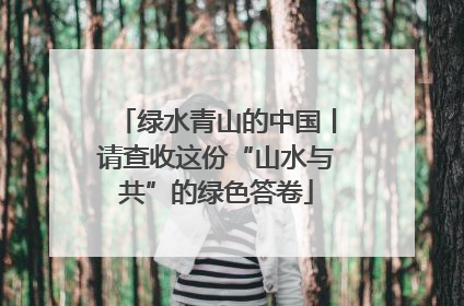 绿水青山的中国丨请查收这份“山水与共”的绿色答卷