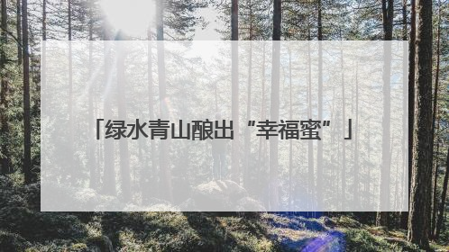 绿水青山酿出“幸福蜜”