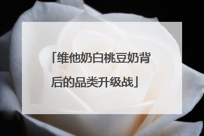 维他奶白桃豆奶背后的品类升级战