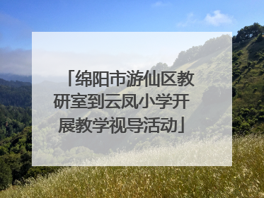 绵阳市游仙区教研室到云凤小学开展教学视导活动
