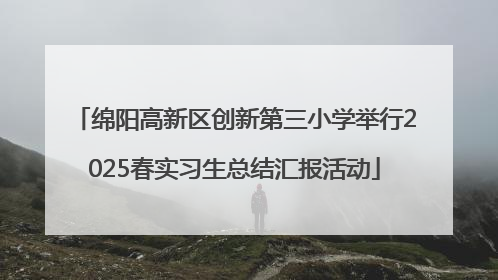 绵阳高新区创新第三小学举行2025春实习生总结汇报活动