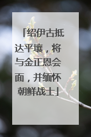 绍伊古抵达平壤，将与金正恩会面，并缅怀朝鲜战士
