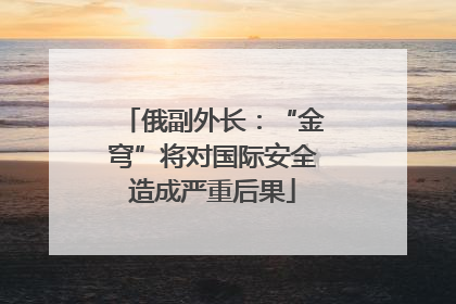 俄副外长：“金穹”将对国际安全造成严重后果