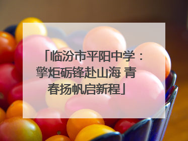 临汾市平阳中学：擎炬砺锋赴山海 青春扬帆启新程