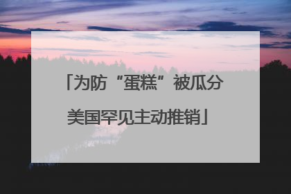 为防“蛋糕”被瓜分 美国罕见主动推销