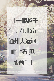 一眼越千年：在北京通州大运河畔“看·见殷商”