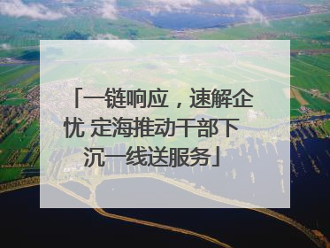 一链响应，速解企忧 定海推动干部下沉一线送服务