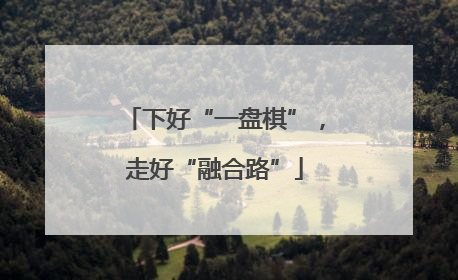 下好“一盘棋”，走好“融合路”