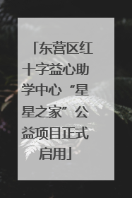 东营区红十字益心助学中心“星星之家”公益项目正式启用