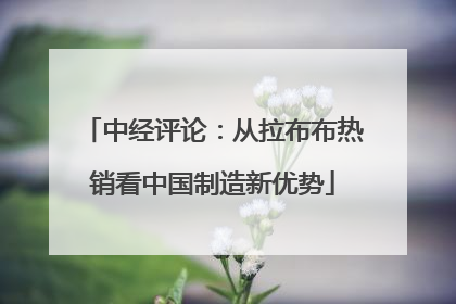 中经评论：从拉布布热销看中国制造新优势
