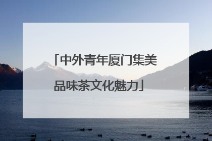 中外青年厦门集美品味茶文化魅力