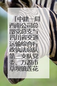 中建一局西南公司总部党总支与四川省交通运输综合行政执法总队第三支队党委、万源市草坝镇莲花院村党支部开展党建联建