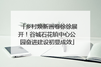 乡村焕新画卷徐徐展开！谷城石花镇中心公园奋进建设初显成效