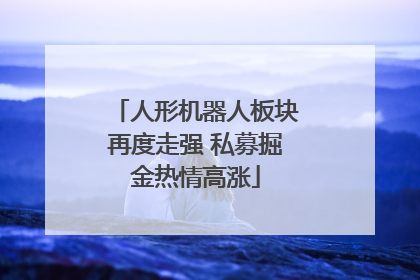 人形机器人板块再度走强 私募掘金热情高涨