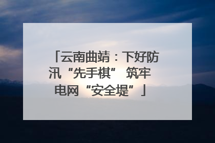 云南曲靖：下好防汛“先手棋” 筑牢电网“安全堤”