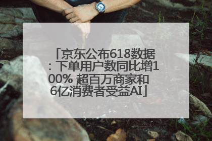 京东公布618数据：下单用户数同比增100% 超百万商家和6亿消费者受益AI