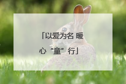 以爱为名 暖心“童”行