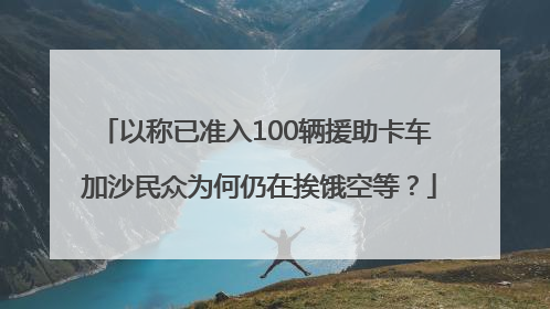 以称已准入100辆援助卡车 加沙民众为何仍在挨饿空等？