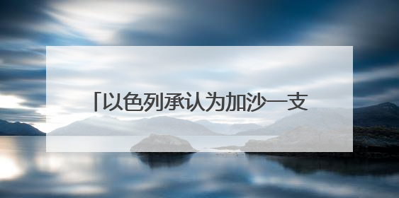 以色列承认为加沙一支反哈马斯武装提供支持