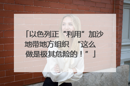 以色列正“利用”加沙地带地方组织  “这么做是极其危险的！”