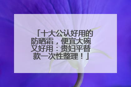 十大公认好用的防晒霜，便宜大碗又好用：贵妇平替款一次性整理！