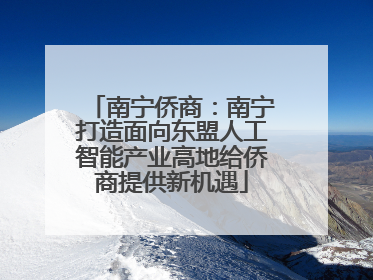 南宁侨商：南宁打造面向东盟人工智能产业高地给侨商提供新机遇
