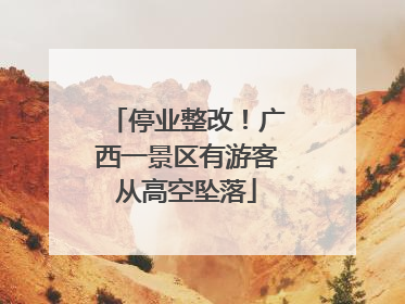 停业整改！广西一景区有游客从高空坠落