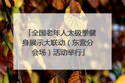 全国老年人太极拳健身展示大联动（东营分会场）活动举行