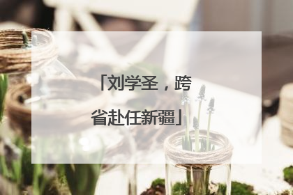 刘学圣，跨省赴任新疆