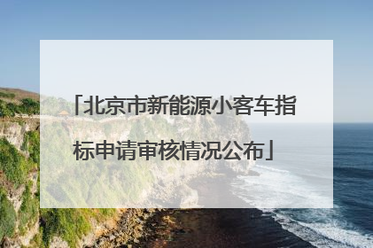 北京市新能源小客车指标申请审核情况公布