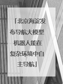 北京海淀发布导航大模型 机器人能在复杂环境中自主导航