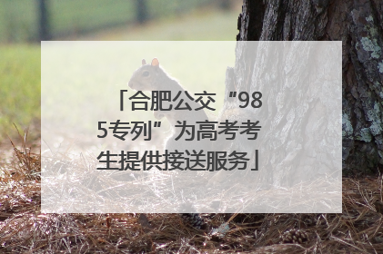 合肥公交“985专列”为高考考生提供接送服务