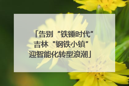 告别“铁锤时代” 吉林“钢铁小镇”迎智能化转型浪潮