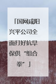 国网咸阳兴平公司全面打好抗旱保供“组合拳”