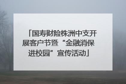 国寿财险株洲中支开展客户节暨“金融消保进校园”宣传活动