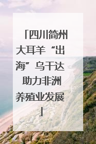 四川简州大耳羊“出海”乌干达 助力非洲养殖业发展