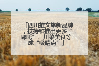 四川推文旅新品牌，扶持和推出更多“哪吒”、川菜美食等成“吸睛点”