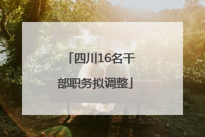 四川16名干部职务拟调整